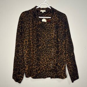 ODDY Leopard Raw Edge Moto Jacket - 1XL/2XL